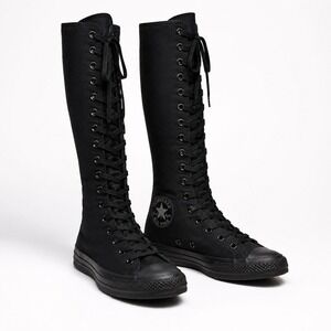 Converse Chuck Taylor All Star XXHI Unisex 13M 15W Black Knee High Emo NWOB